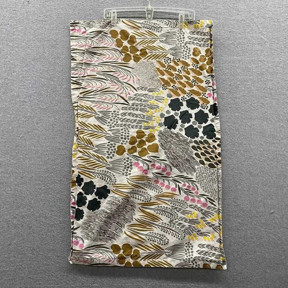 Marimekko Pieni Letto 1 King Pillow Sham Botanical Floral Cotton Earthy Colors